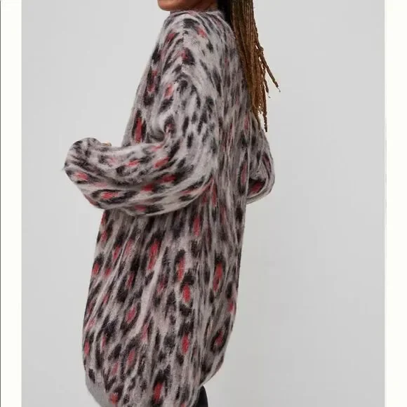 NWT Anthropologie Zoey Leopard Cardigan XS #203 - Picture 3 of 5